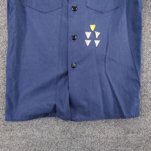 Boy Scouts Of America Youth Uniform Official Shirt Blue Large Chest Flap Pockets - Picture 5 of 12